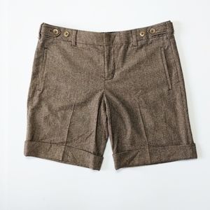 Vince wool blend houndstooth shorts